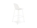 Tabouret de bar perforé LOKI blanc intérieur / extérieur