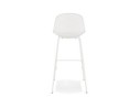 Tabouret de bar perforé LOKI blanc intérieur / extérieur