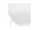 Tabouret de bar perforé LOKI blanc intérieur / extérieur