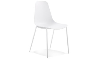 CH05120WH 5404028348079 Chaise intérieur / extérieur FELIZ blanche en matière plastique et métal