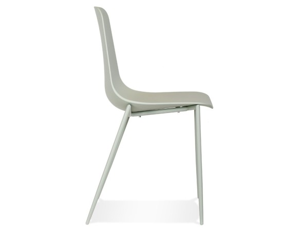 Chaise intérieur / extérieur FELIZ verte en matière plastique et métal