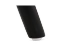 Tabouret snack mi-hauteur FLORENCE MINI en tissu bouloché blanc et 4 pieds en bois noir