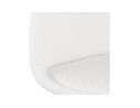 Tabouret snack mi-hauteur FLORENCE MINI en tissu bouloché blanc style scandinave