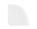 Tabouret snack mi-hauteur FLORENCE MINI en tissu bouloché blanc style scandinave