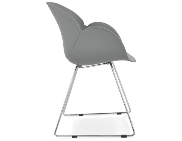 Chaise design NEGO grise en matière plastique