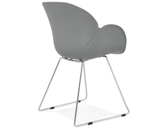 Chaise design NEGO grise en matière plastique