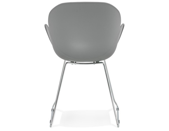 Chaise design NEGO grise en matière plastique