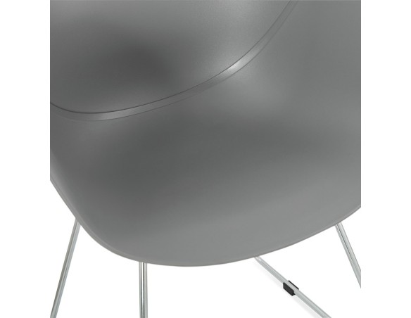Chaise design NEGO grise en matière plastique