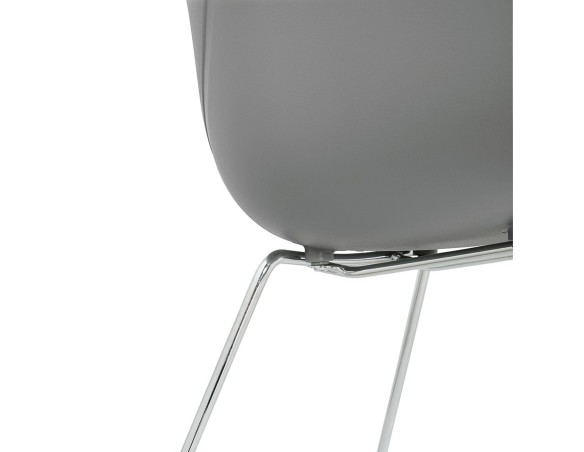Chaise design NEGO grise en matière plastique