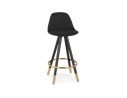 BS04020BLBL 5420072093222 Tabouret snack mi-hauteur vintage GATO MINI en tissu et bois noir