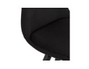 Tabouret snack mi-hauteur vintage GATO MINI en tissu et bois noir