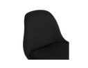 Tabouret snack mi-hauteur vintage GATO MINI en tissu et bois noir