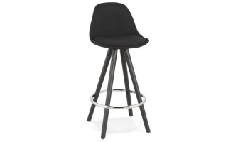 BS04040BLBL 5420072093260 Tabouret snack mi-hauteur design DANI MINI en tissu et bois noir