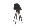 BS04040BLBL 5420072093260 Tabouret snack mi-hauteur design DANI MINI en tissu et bois noir
