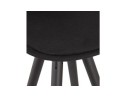 Tabouret snack mi-hauteur design DANI MINI en tissu et bois noir