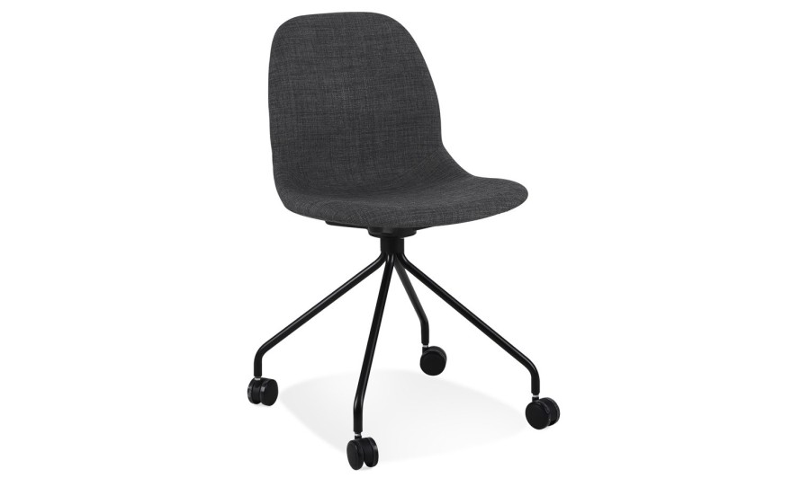 CH05050DGBL 5404028347935 Chaise de bureau TAVIRA en tissu gris foncé CH05050DGBL 5404028347935 Chaise de bureau TAVIRA en tissu gris foncé