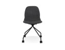 Chaise de bureau TAVIRA en tissu gris foncé