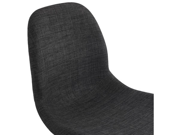 Chaise de bureau TAVIRA en tissu gris foncé