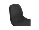 Chaise de bureau TAVIRA en tissu gris foncé