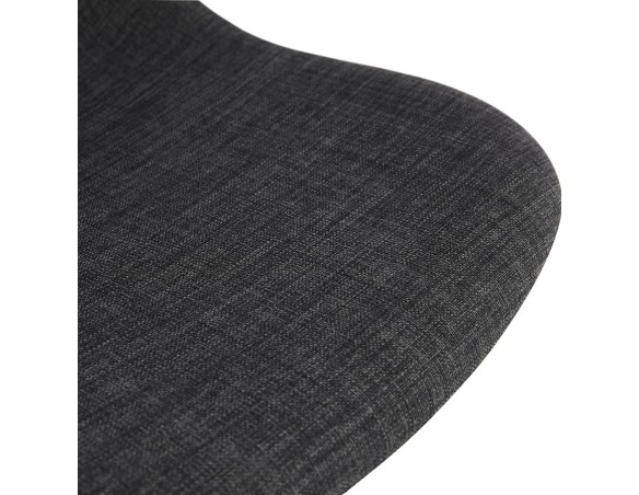 Chaise de bureau TAVIRA en tissu gris foncé