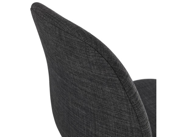 Chaise de bureau TAVIRA en tissu gris foncé