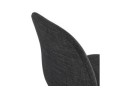 Chaise de bureau TAVIRA en tissu gris foncé