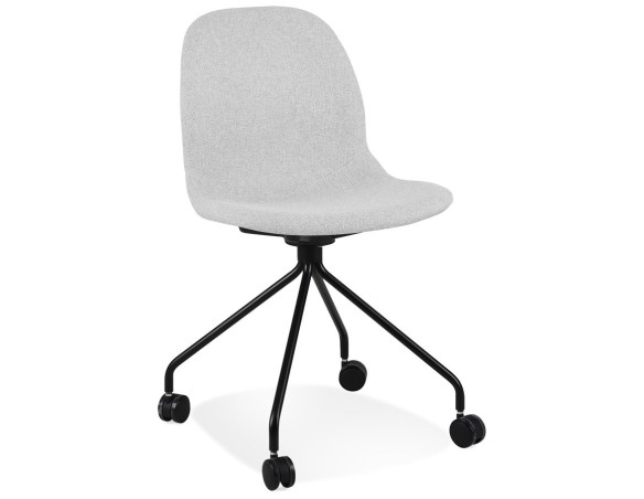 CH05060LGBL 5404028347959 Chaise de bureau TAVIRA en tissu gris clair