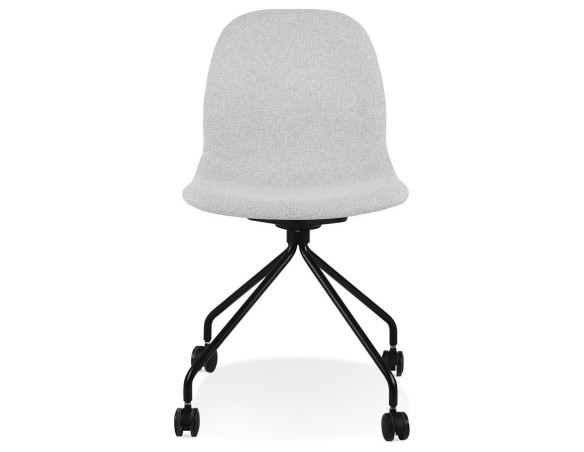 Chaise de bureau TAVIRA en tissu gris clair