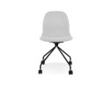 Chaise de bureau TAVIRA en tissu gris clair