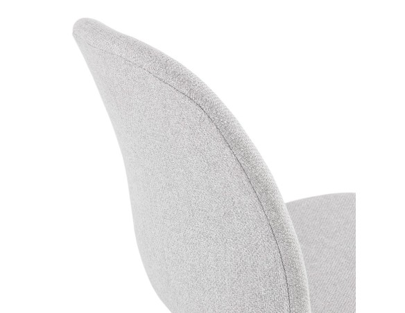 Chaise de bureau TAVIRA en tissu gris clair