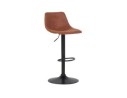 BS05430BRBL 5404028317211 Tabouret réglable design OMALET en microfibre brune et pied en métal noir