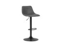 BS05440DGBL 5404028317235 Tabouret réglable design OMALET en microfibre gris foncé et pied en métal noir