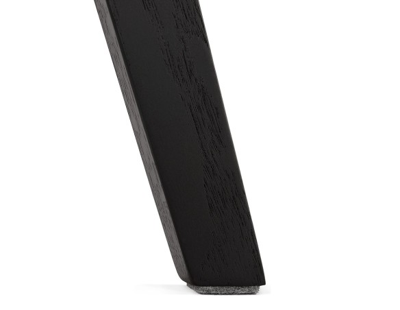 Chaise en velours moutarde JOE avec structure en bois noir