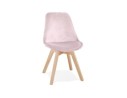 CH04500PINA 5404028318850 Chaise en velours rose JOE avec structure en bois naturel