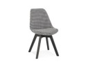 CH04510DIBL 5404028318874 Chaise en tissu pied de poule JOE avec structure en bois noir