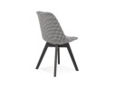 Chaise en tissu pied de poule JOE avec structure en bois noir