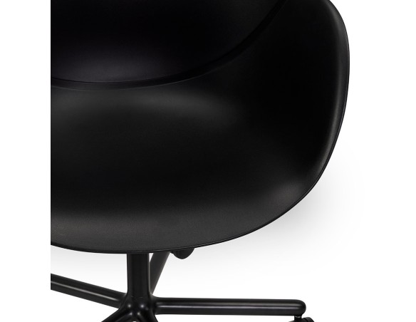 Chaise de bureau avec accoudoirs ORION noire