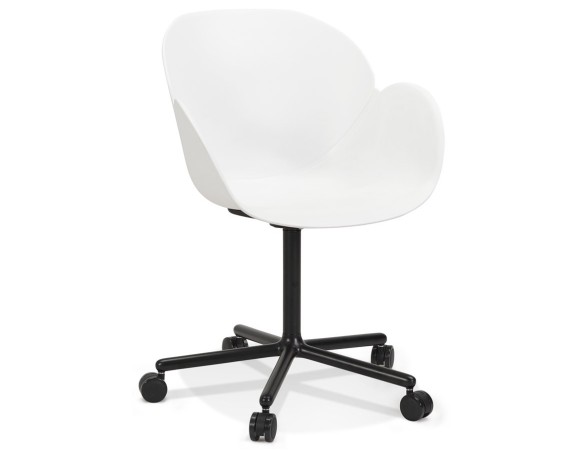 OC00760WHBL 5404028341773 Chaise de bureau avec accoudoirs ORION blanche