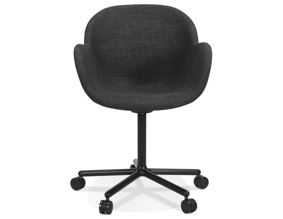 Chaise de bureau avec accoudoirs ASTRA gris foncé
