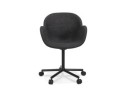 Chaise de bureau avec accoudoirs ASTRA gris foncé