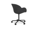Chaise de bureau avec accoudoirs ASTRA gris foncé