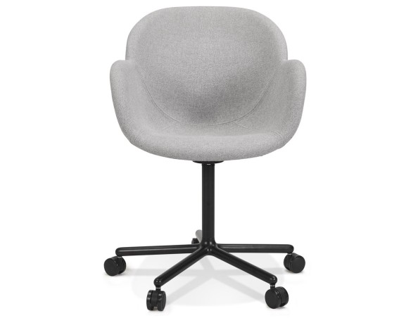 Chaise de bureau avec accoudoirs ASTRA gris clair