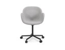 Chaise de bureau avec accoudoirs ASTRA gris clair