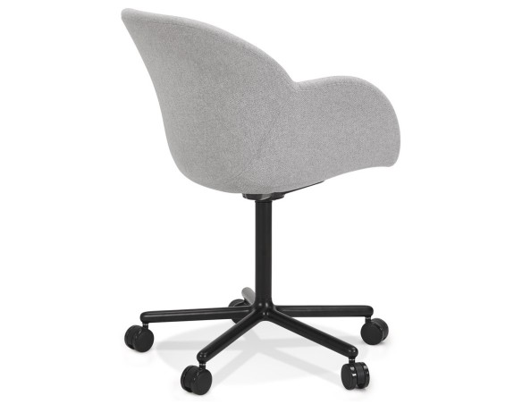 Chaise de bureau avec accoudoirs ASTRA gris clair