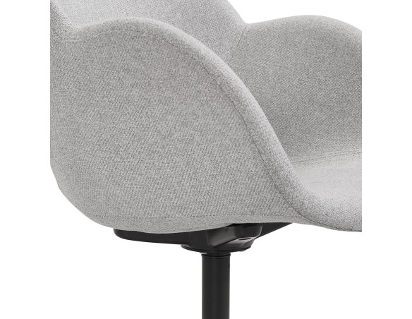 Chaise de bureau avec accoudoirs ASTRA gris clair