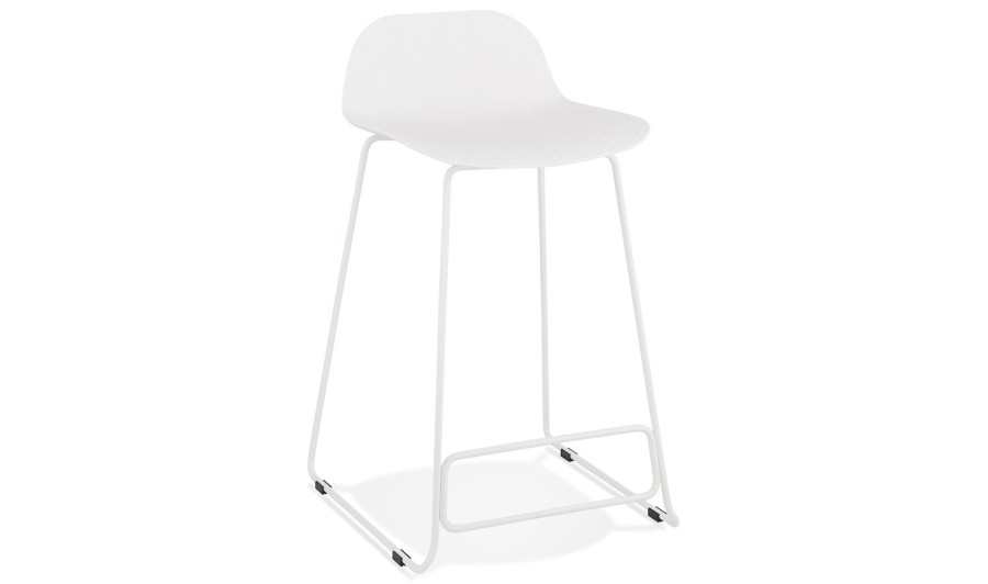 BS02010WHWH 5420072058412 Tabouret snack mi-hauteur BABYLOS MINI blanc design