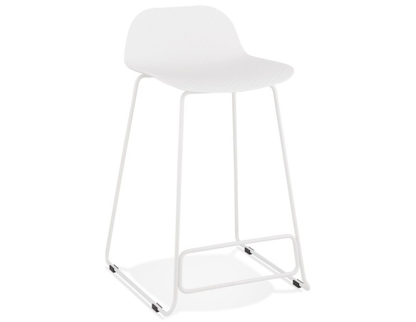 BS02010WHWH 5420072058412 Tabouret snack mi-hauteur BABYLOS MINI blanc design