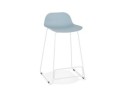 BS02040BUWH 5420072058474 Tabouret snack mi-hauteur BABYLOS MINI bleu avec pieds en métal blanc