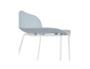 Tabouret snack mi-hauteur BABYLOS MINI bleu avec pieds en métal blanc