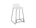 BS02110WHBL 5420072058610 Tabouret snack mi-hauteur BABYLOS MINI blanc avec pieds en métal noir